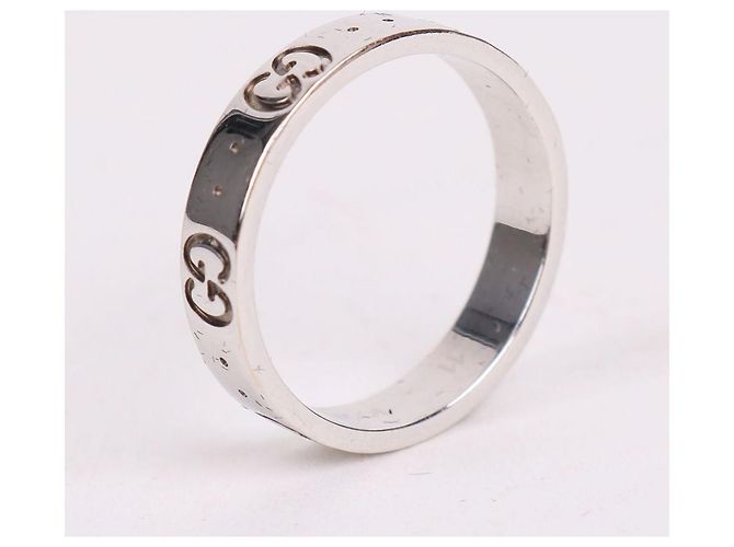 Gucci Bague Icon en or blanc taille femme - vue 2