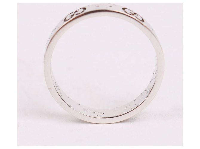 Gucci Bague Icon en or blanc taille femme - vue 3