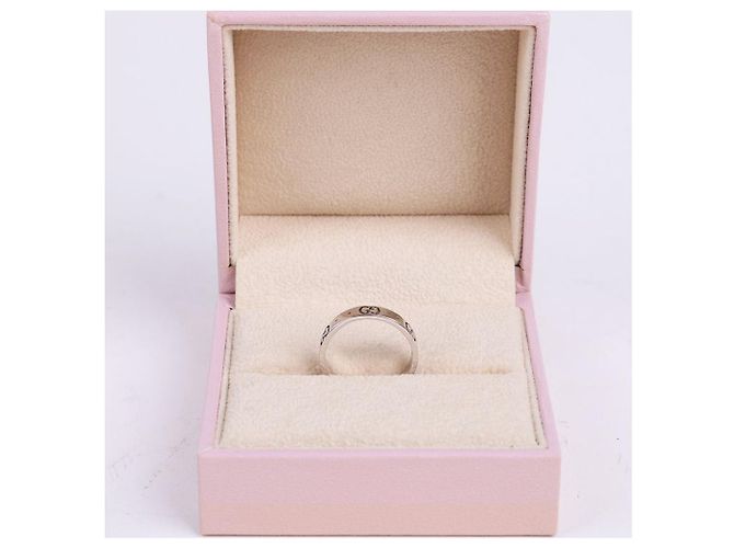 Gucci Bague Icon en or blanc taille femme - vue 9