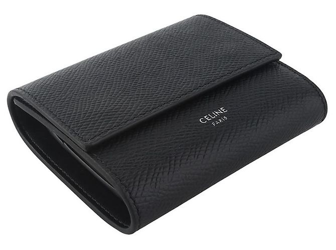 Céline Cartera Small Tri-Fold de Piel de Becerro Granulada - vista 3