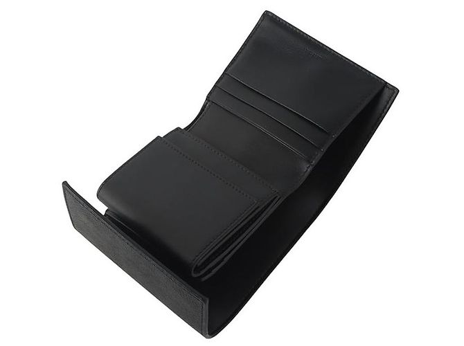 Céline Cartera Small Tri-Fold de Piel de Becerro Granulada - vista 5