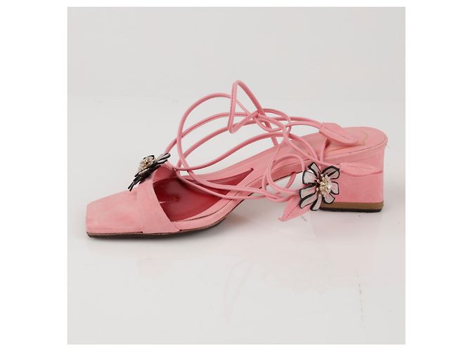 Sandali Blossom Roger Vivier Marroni Camoscio - vista 3