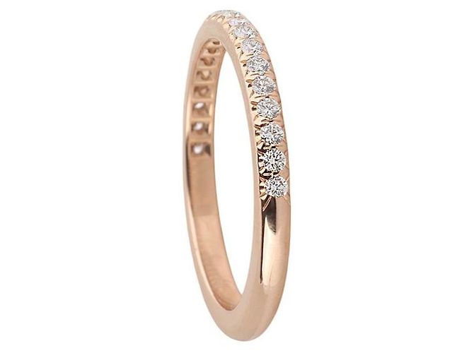 Tiffany & Co Pink Gold Solitär Half Diamond Eternity Ring Größe - Ansicht 3