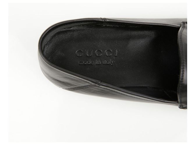 Gucci Mocassins de couro para homem com morsilha preto - vista 13