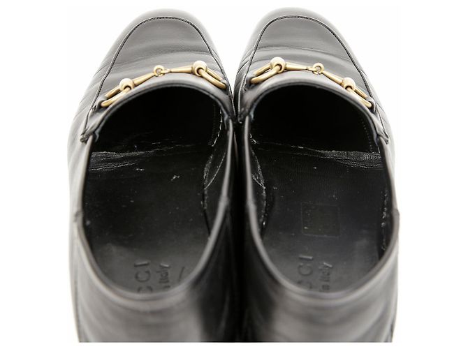 Gucci Mocassins de couro para homem com morsilha preto - vista 8