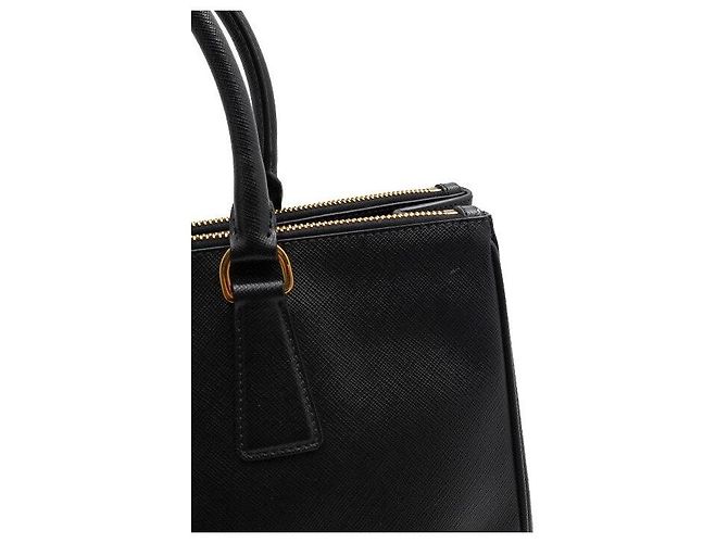 Prada Saco Tote e Saco de Ombro Saffiano Lux Black - vista 10