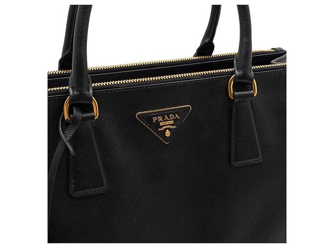 Prada Saco Tote e Saco de Ombro Saffiano Lux Black - vista 12