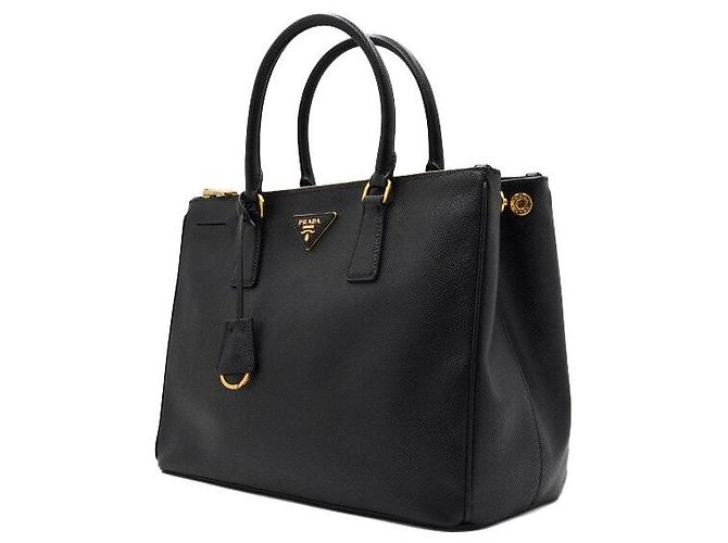 Prada Saco Tote e Saco de Ombro Saffiano Lux Black - vista 2