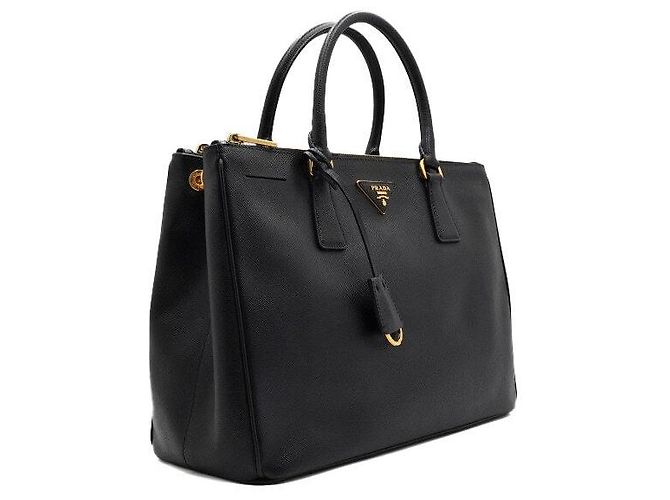 Prada Saco Tote e Saco de Ombro Saffiano Lux Black - vista 3