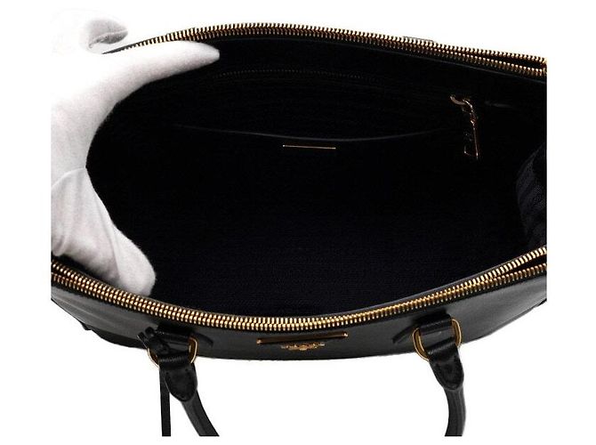 Prada Saco Tote e Saco de Ombro Saffiano Lux Black - vista 6