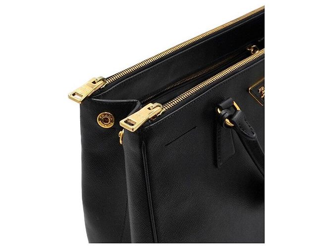 Prada Saco Tote e Saco de Ombro Saffiano Lux Black - vista 9