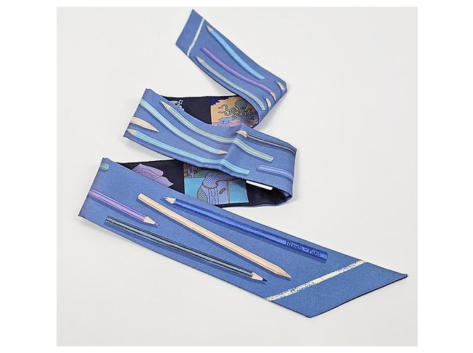 Hermès Crayon Carre Libres Twilly Seidenschal - Ansicht 11