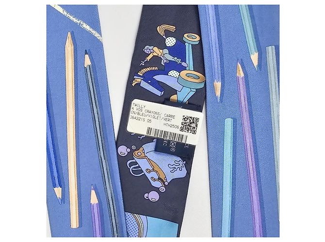 Hermès Crayon Carre Libres Twilly Seidenschal - Ansicht 12