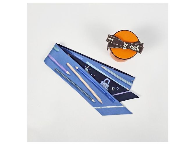 Hermès Crayon Carre Libres Twilly Seidenschal - Ansicht 13