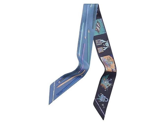 Hermès Crayon Carre Libres Twilly Seidenschal - Ansicht 2