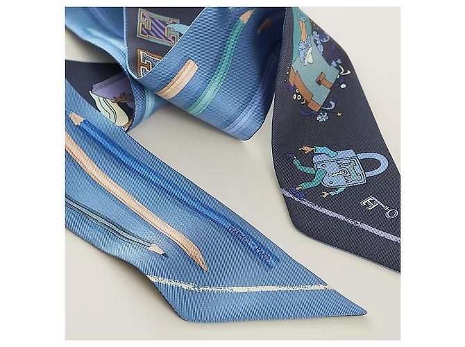 Hermès Crayon Carre Libres Twilly Seidenschal - Ansicht 4