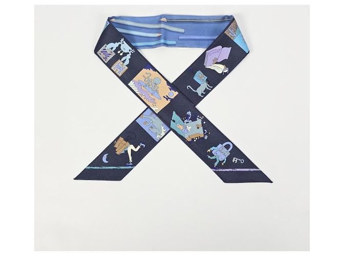Hermès Crayon Carre Libres Twilly Seidenschal - Ansicht 8