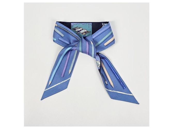 Hermès Crayon Carre Libres Twilly Seidenschal - Ansicht 9