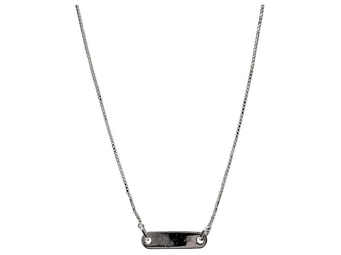 Dior Red Plate Silberkette - Ansicht 2