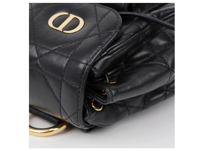 Dior Karo Nano Rucksack aus Lammleder Schwarz - Ansicht 10