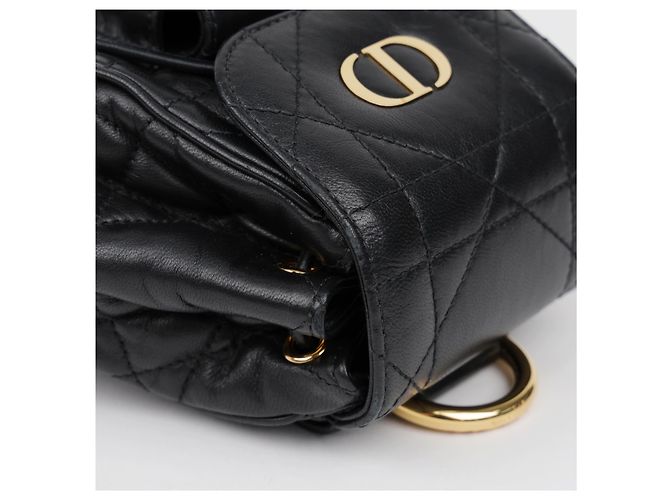 Dior Karo Nano Rucksack aus Lammleder Schwarz - Ansicht 11