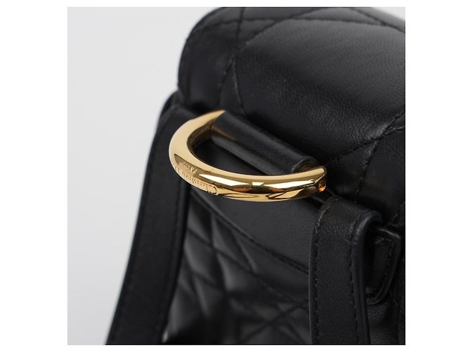 Dior Karo Nano Rucksack aus Lammleder Schwarz - Ansicht 12