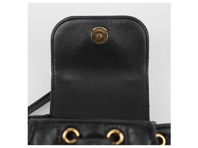 Dior Karo Nano Rucksack aus Lammleder Schwarz - Ansicht 15