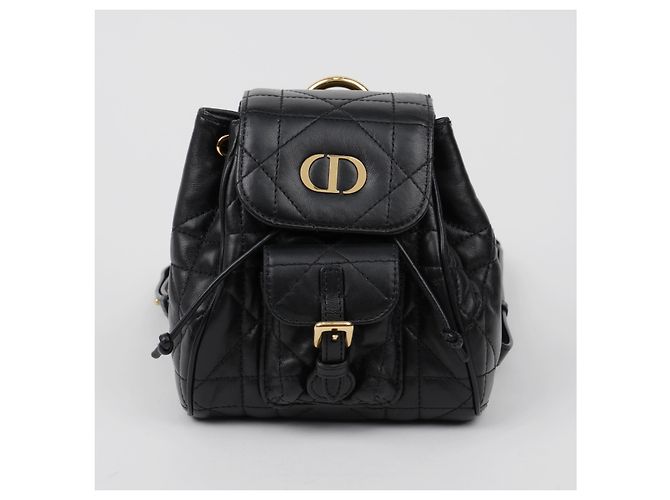 Dior Karo Nano Rucksack aus Lammleder Schwarz - Ansicht 2