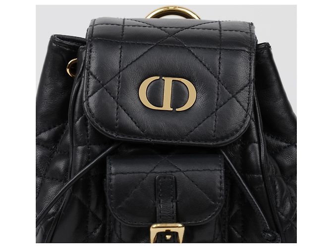 Dior Karo Nano Rucksack aus Lammleder Schwarz - Ansicht 3