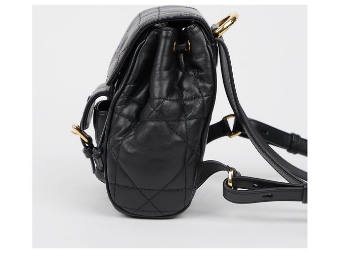 Dior Karo Nano Rucksack aus Lammleder Schwarz - Ansicht 4