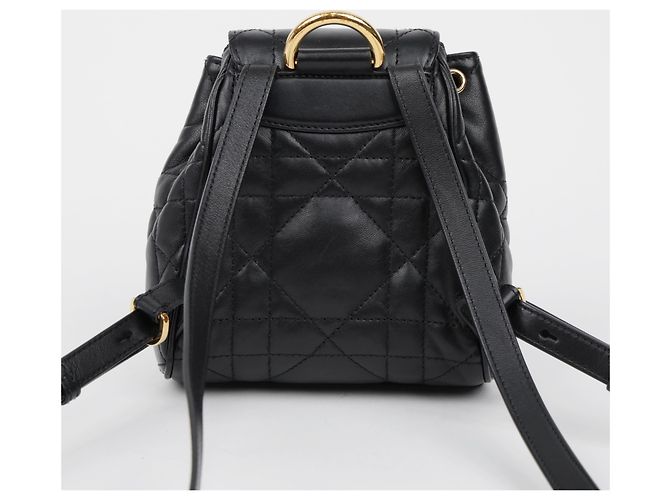 Dior Karo Nano Rucksack aus Lammleder Schwarz - Ansicht 6