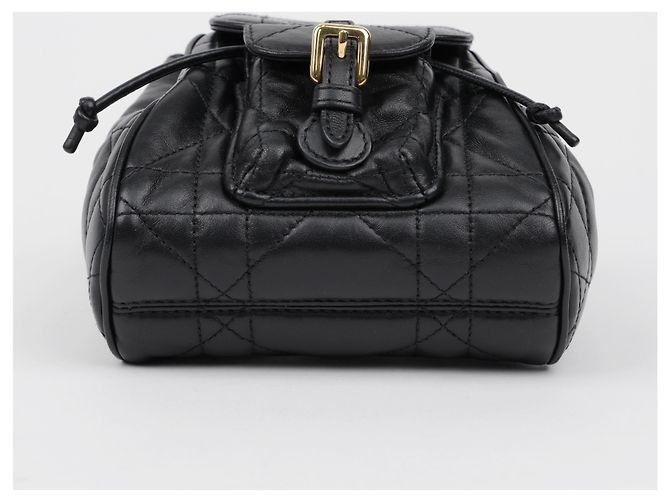 Dior Karo Nano Rucksack aus Lammleder Schwarz - Ansicht 7