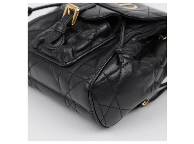 Dior Karo Nano Rucksack aus Lammleder Schwarz - Ansicht 8