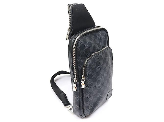 Louis Vuitton Borsa a tracolla Avenue in Canvas Damier Graphite - vista 2