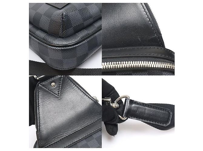 Louis Vuitton Borsa a tracolla Avenue in Canvas Damier Graphite - vista 6