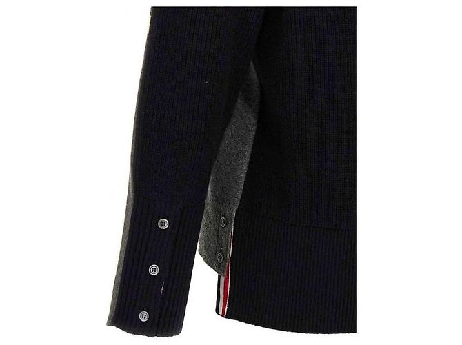 Thom Browne Merino Wool in Half Pullover - view 6
