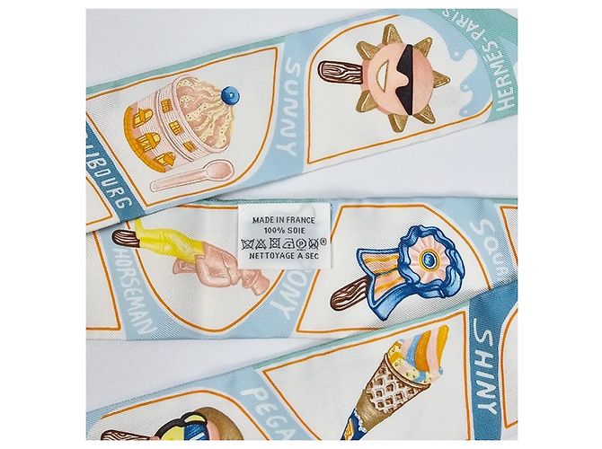Hermès Foulard in seta Twilly da donna Funky Ice Cream - vista 12