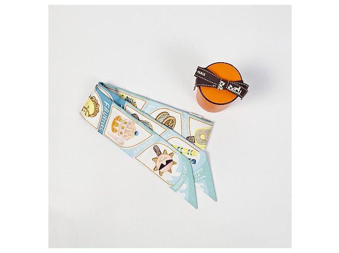 Hermès Foulard in seta Twilly da donna Funky Ice Cream - vista 13