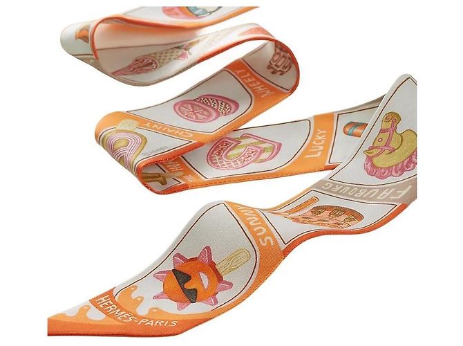 Hermès Foulard in seta Twilly da donna Funky Ice Cream - vista 16
