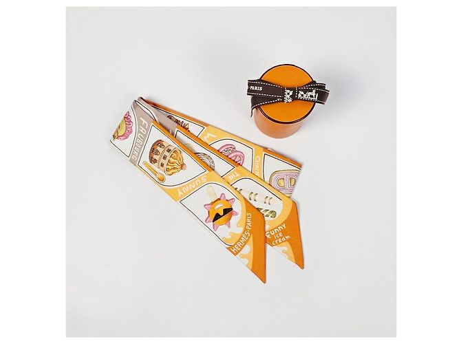 Hermès Foulard in seta Twilly da donna Funky Ice Cream - vista 25