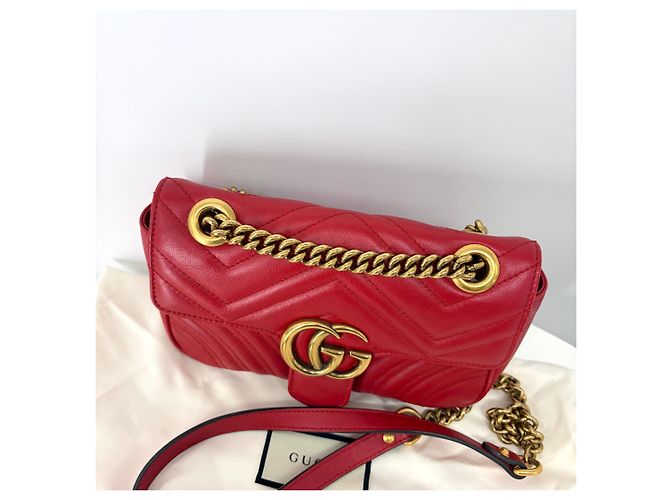Gucci Borsa a tracolla e spalla Matelassé con catena - vista 4