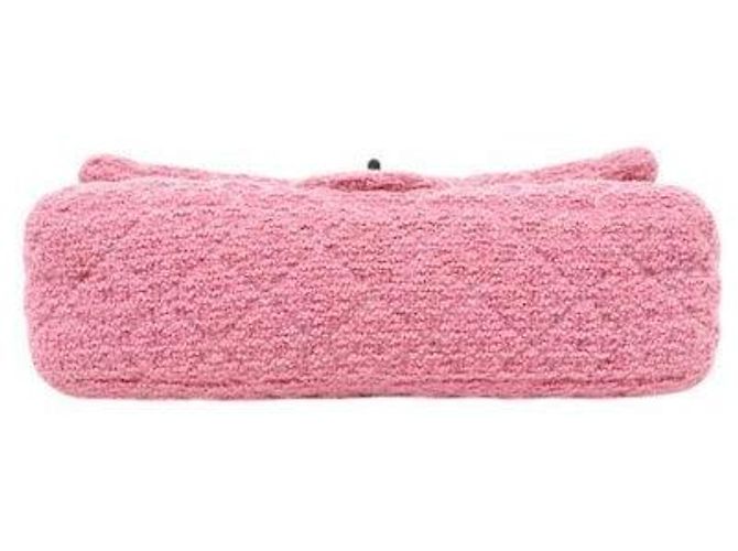 Chanel Borsa a tracolla in tweed rosa - vista 4