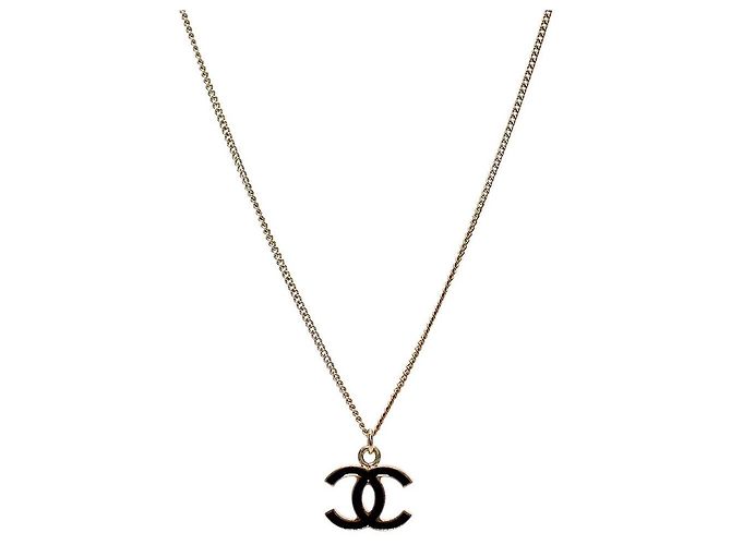 Chanel Collana CC Oro Nera - vista 2
