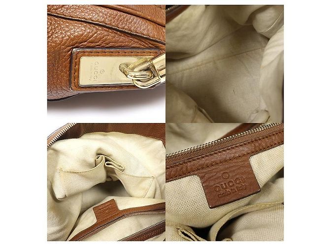 Gucci Borsa a tracolla hobo Bella Large in pelle marrone - vista 7