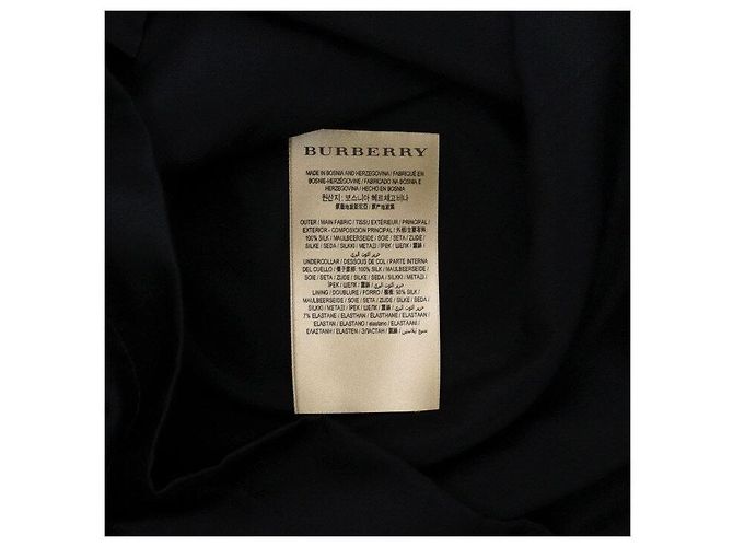 Burberry Giacca da donna in seta nera con tasche - vista 6
