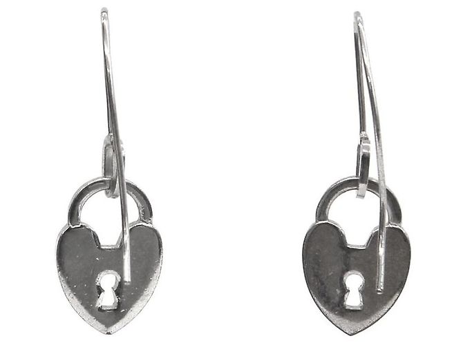 Dior Orecchini Heart Lock Silver - vista 3