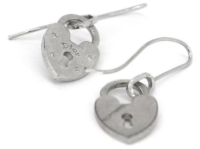 Dior Orecchini Heart Lock Silver - vista 4