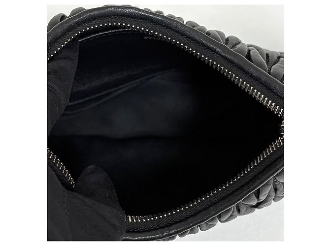 Miu Miu Borsa a tracolla Matelassé Napa Pearl Nera - vista 14
