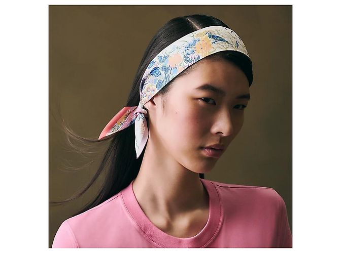 Hermès Pañuelo de seda Twilly Rewilding Nature - vista 17