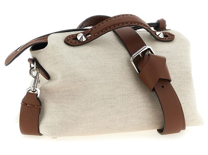 Fendi Borsa in polietilene beige - vista 2